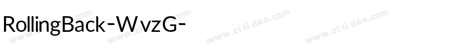 RollingBack-WvzG字体转换