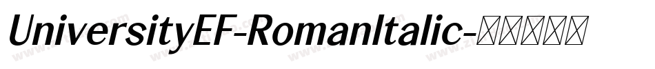 UniversityEF-RomanItalic字体转换