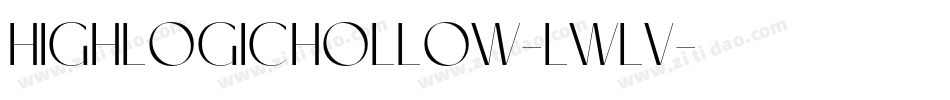 HighLogicHollow-lwlV字体转换