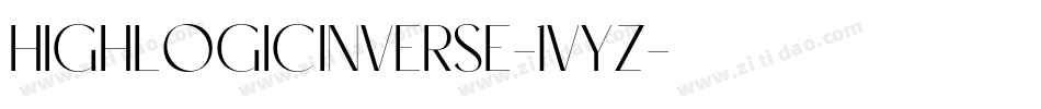 HighLogicInverse-1VYZ字体转换
