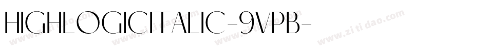 HighLogicItalic-9VpB字体转换
