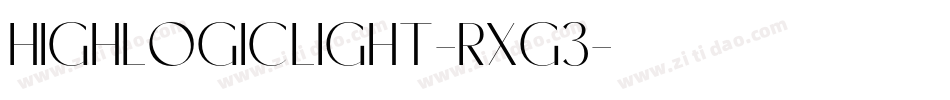 HighLogicLight-Rxg3字体转换