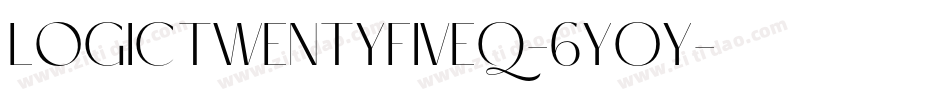 LogicTwentyFiveQ-6YOY字体转换