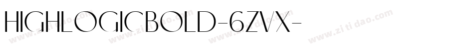HighLogicBold-6zvx字体转换