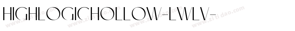 HighLogicHollow-lwlV字体转换