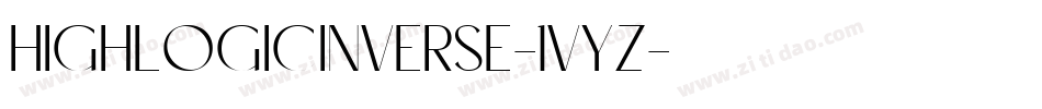HighLogicInverse-1VYZ字体转换