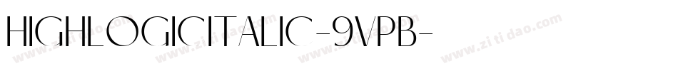HighLogicItalic-9VpB字体转换