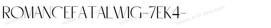 RomanceFatalW1g-7EK4字体转换