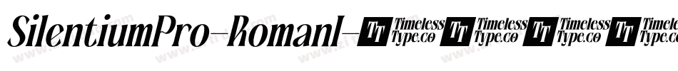 SilentiumPro-RomanI字体转换