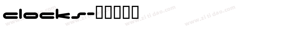 CLOCKS字体转换