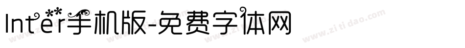 Inter手机版字体转换