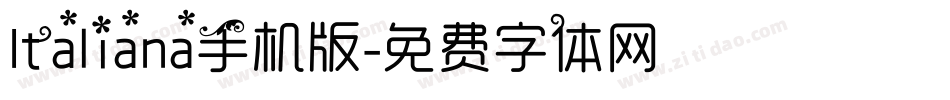 Italiana手机版字体转换