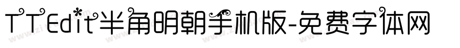 TTEdit半角明朝手机版字体转换