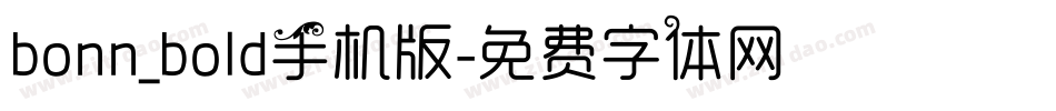 bonn_bold手机版字体转换