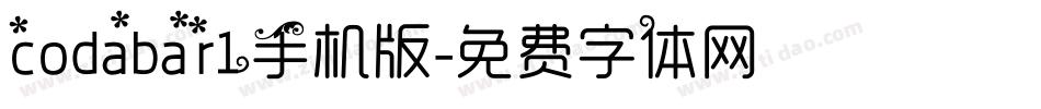 codabar1手机版字体转换