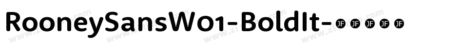 RooneySansW01-BoldIt字体转换
