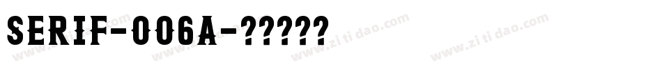Serif-Oo6A字体转换