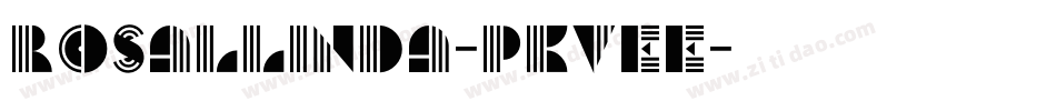 Rosallinda-PKVeE字体转换
