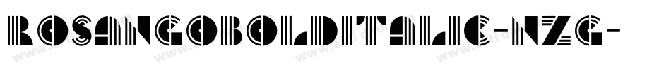 RosangoBolditalic-nzg字体转换