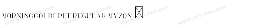 MorningGoldFreeRegular-MVZqn字体转换