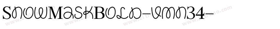 SnowMaskBold-vmn34字体转换