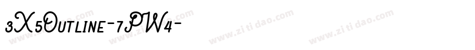 3X5Outline-7PW4字体转换
