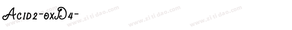 Acid2-oxD4字体转换