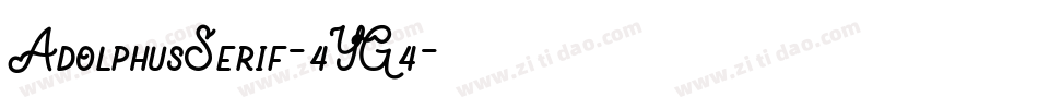 AdolphusSerif-4YG4字体转换