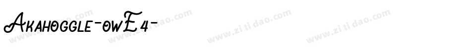 Akahoggle-owE4字体转换