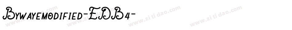 Bywayemodified-EDB4字体转换