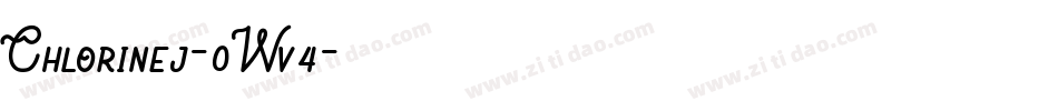 Chlorinej-0Wv4字体转换