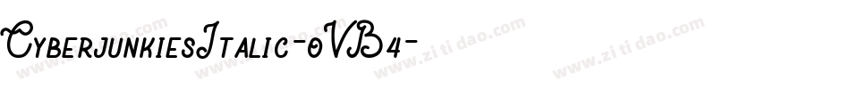 CyberjunkiesItalic-oVB4字体转换