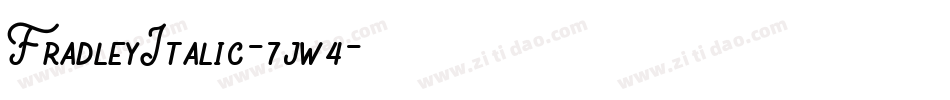 FradleyItalic-7jw4字体转换