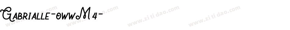 Gabrialle-owwM4字体转换