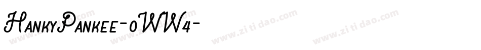 HankyPankee-0WW4字体转换