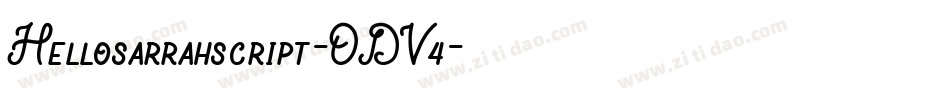 Hellosarrahscript-ODV4字体转换