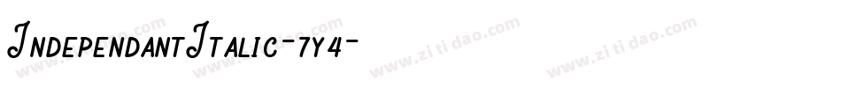 IndependantItalic-7y4字体转换
