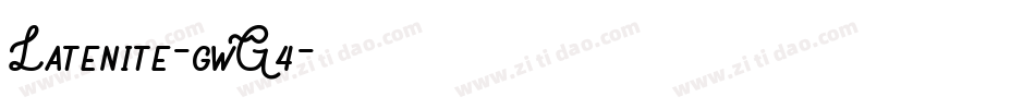 Latenite-gwG4字体转换