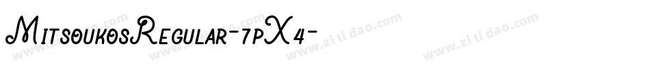 MitsoukosRegular-7pX4字体转换