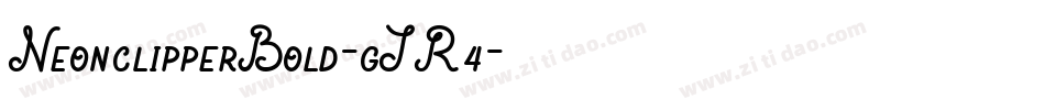 NeonclipperBold-gJR4字体转换