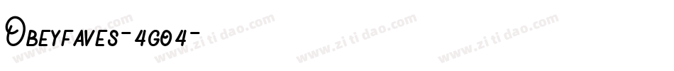 Obeyfaves-4go4字体转换