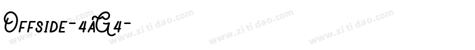 Offside-4aG4字体转换