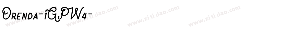 Orenda-1GPW4字体转换