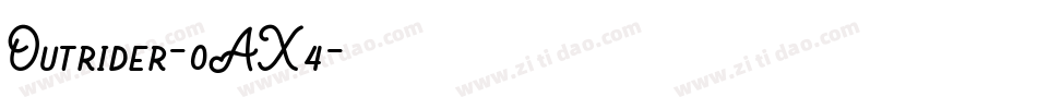 Outrider-0AX4字体转换