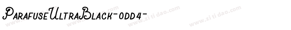 ParafuseUltraBlack-0dd4字体转换