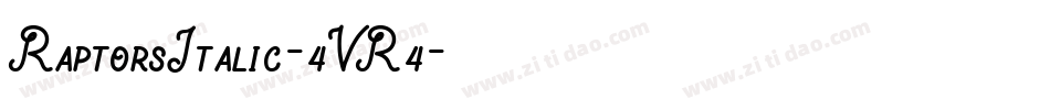RaptorsItalic-4VR4字体转换
