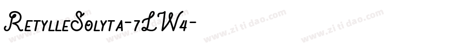 RetylleSolyta-7LW4字体转换