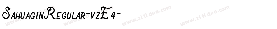 SahuaginRegular-vzE4字体转换