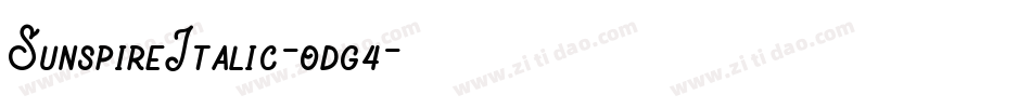 SunspireItalic-odg4字体转换