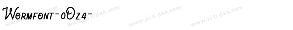 Wormfont-0Oz4字体转换